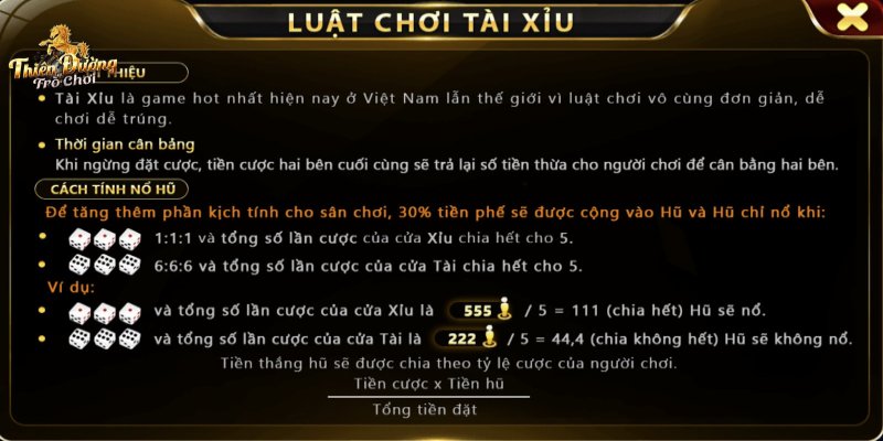 Tìm hiểu về luật chơi mini game tài xỉu